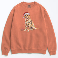 Load image into Gallery viewer, Christmas Yellow Labrador Sweatshirt, Christmas Lights Dog
