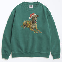 Load image into Gallery viewer, Brindle Greyhound Christmas Lights Sweatshirt