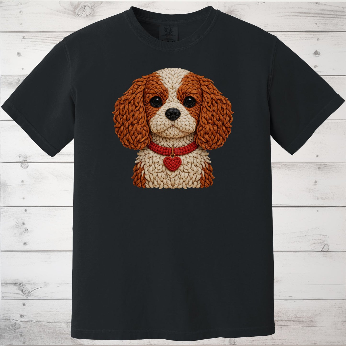 Blenheim Cavalier King Charles Spaniel Yarn Look Shirt