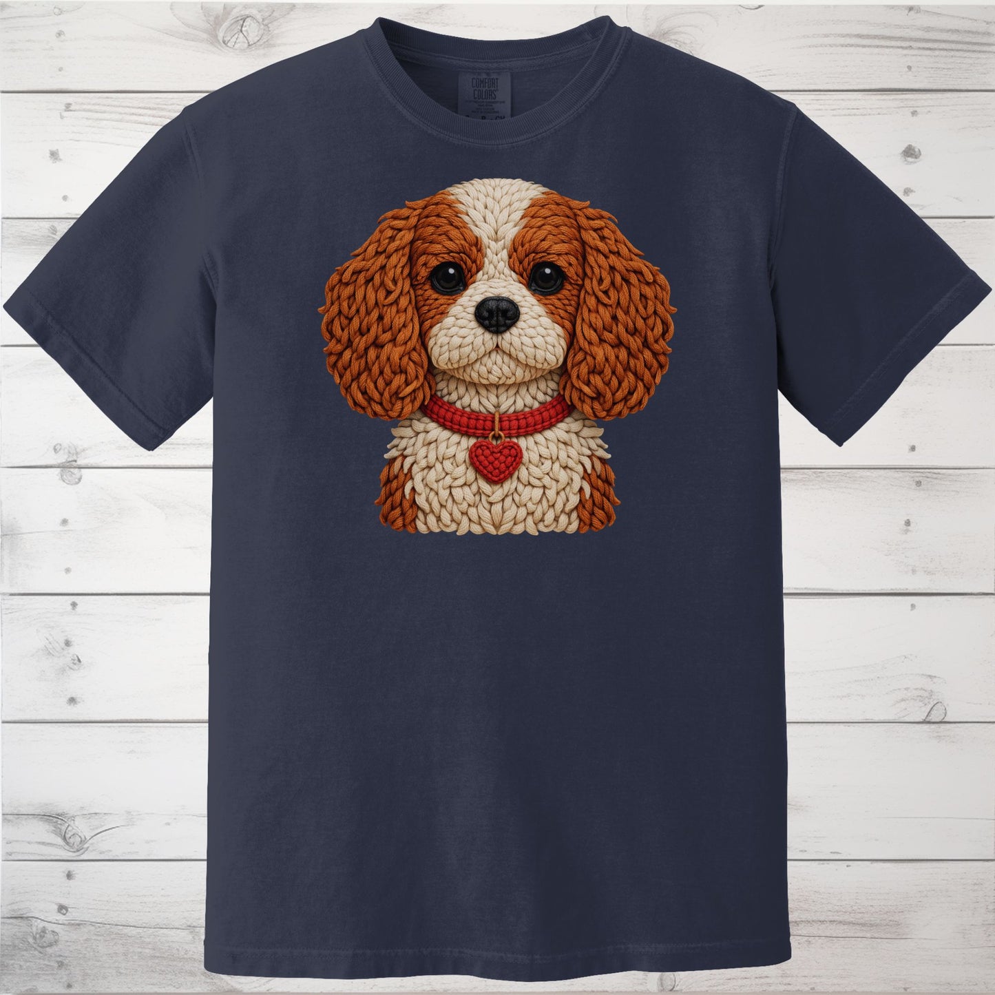 Blenheim Cavalier King Charles Spaniel Yarn Look Shirt