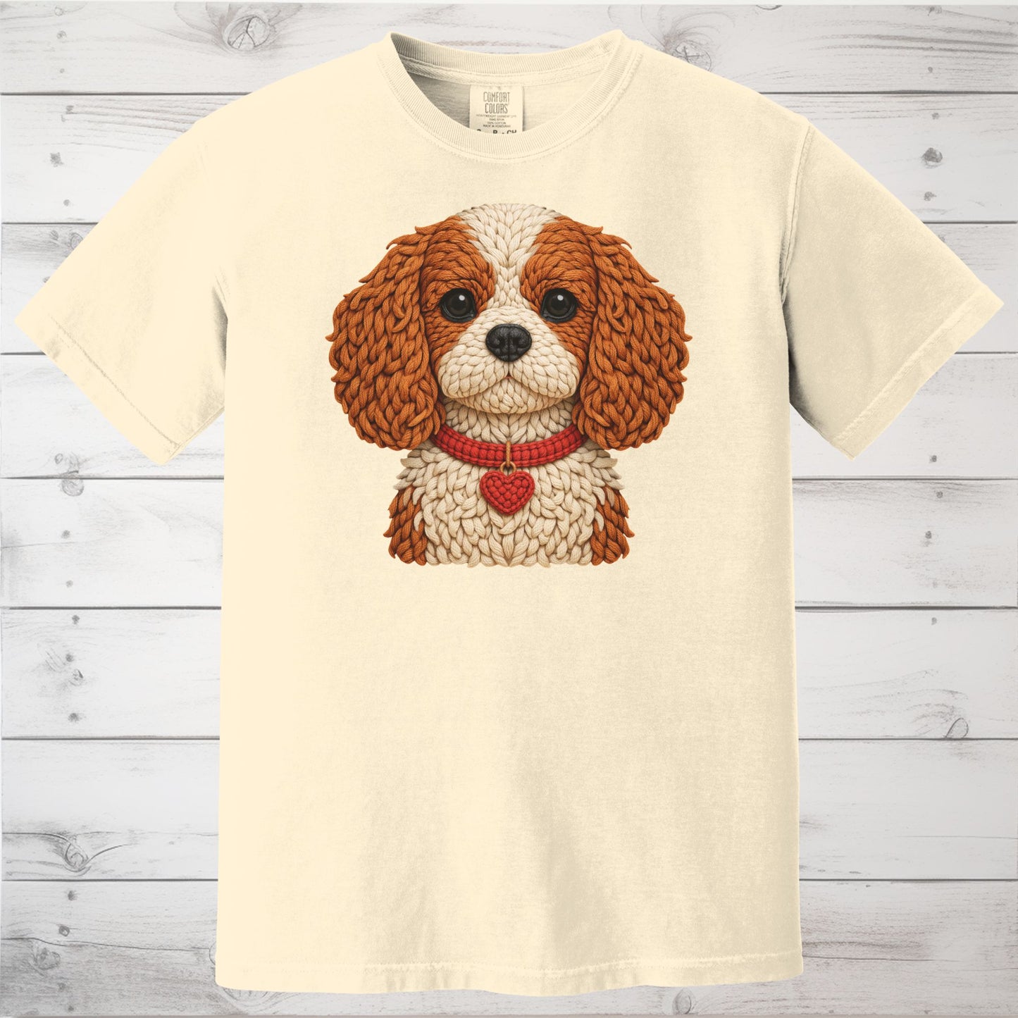 Blenheim Cavalier King Charles Spaniel Yarn Look Shirt
