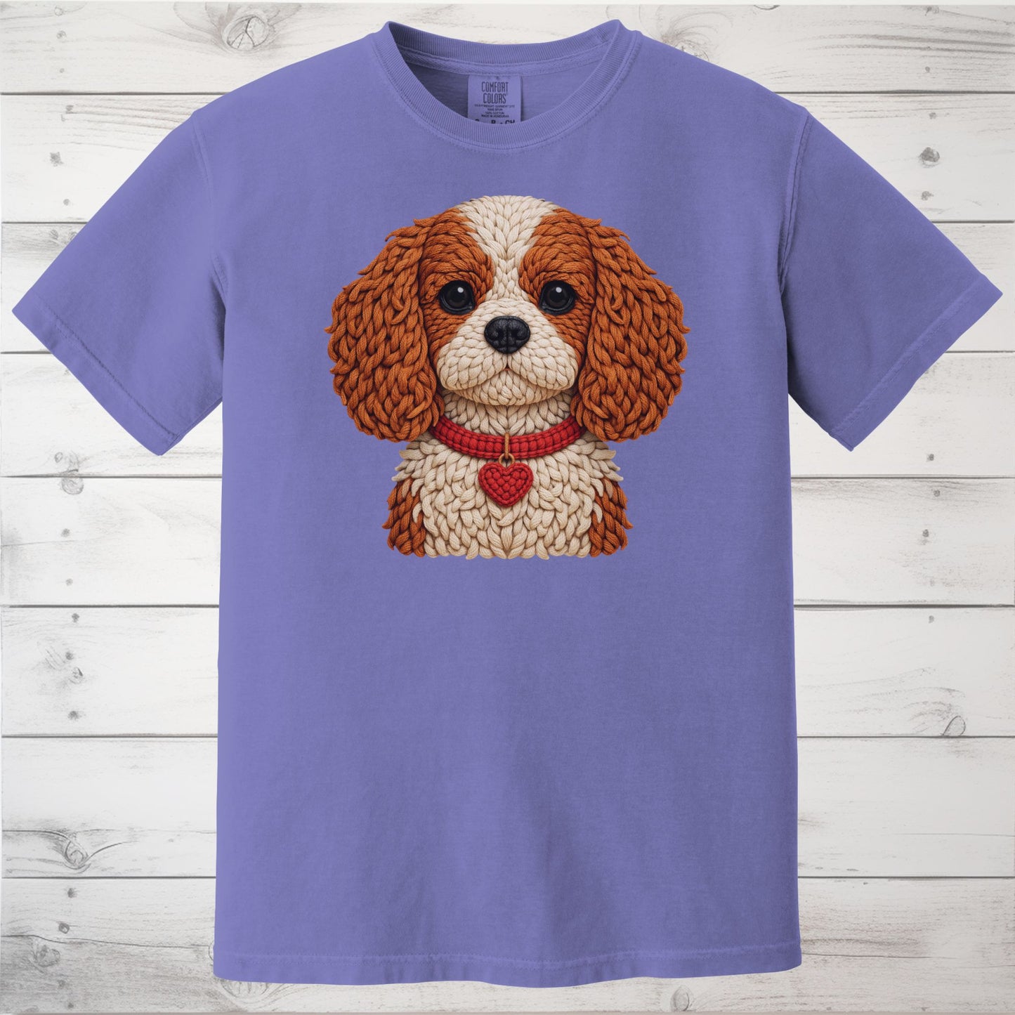 Blenheim Cavalier King Charles Spaniel Yarn Look Shirt