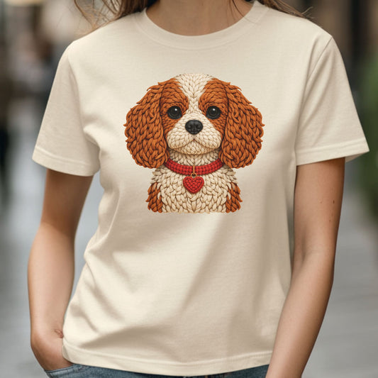 Blenheim Cavalier King Charles Spaniel Yarn Look Shirt