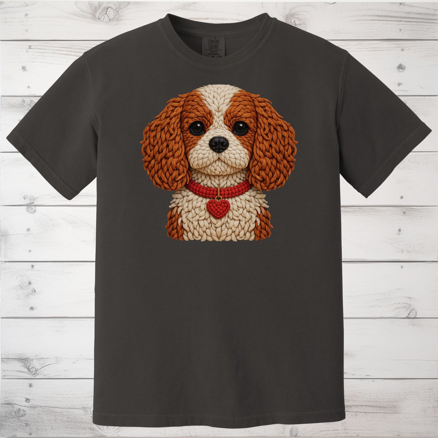 Blenheim Cavalier King Charles Spaniel Yarn Look Shirt