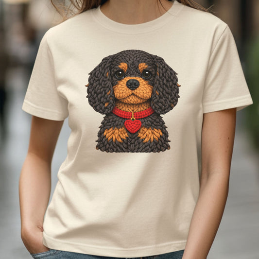 Black & Tan Cavalier King Charles Spaniel Yarn Look Shirt