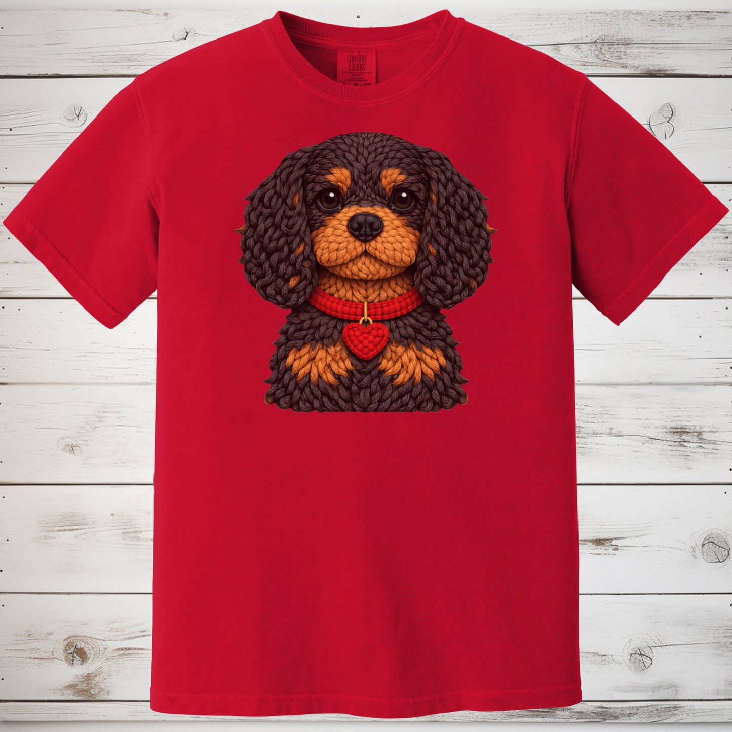Black & Tan Cavalier King Charles Spaniel Yarn Look Shirt