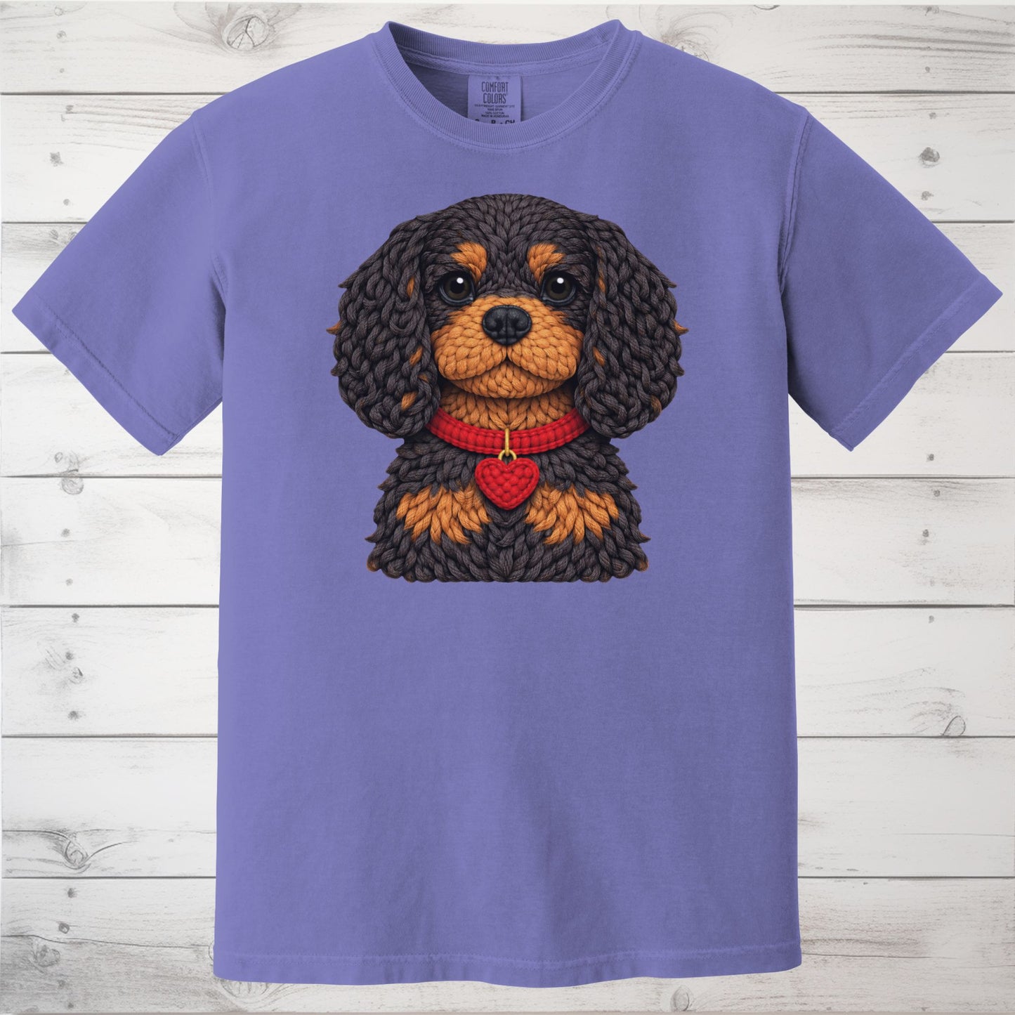 Black & Tan Cavalier King Charles Spaniel Yarn Look Shirt