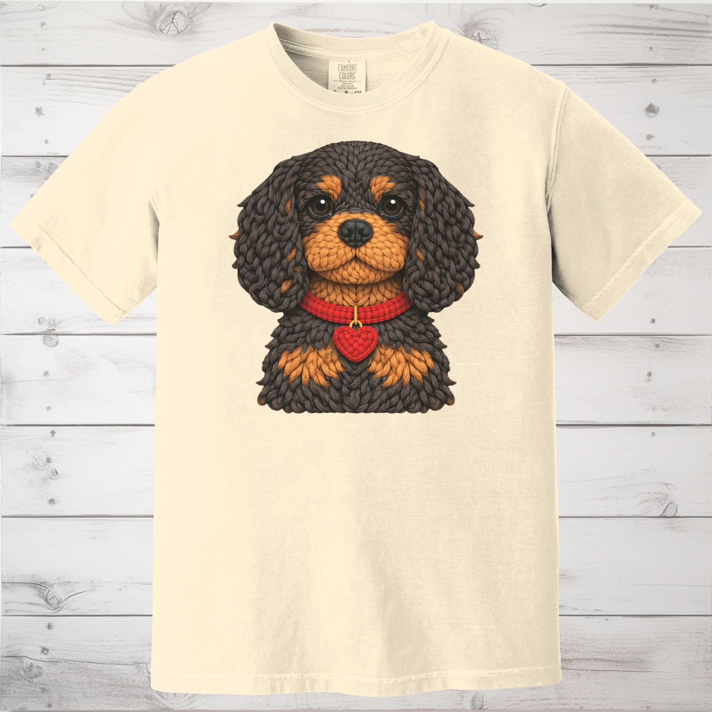 Black & Tan Cavalier King Charles Spaniel Yarn Look Shirt
