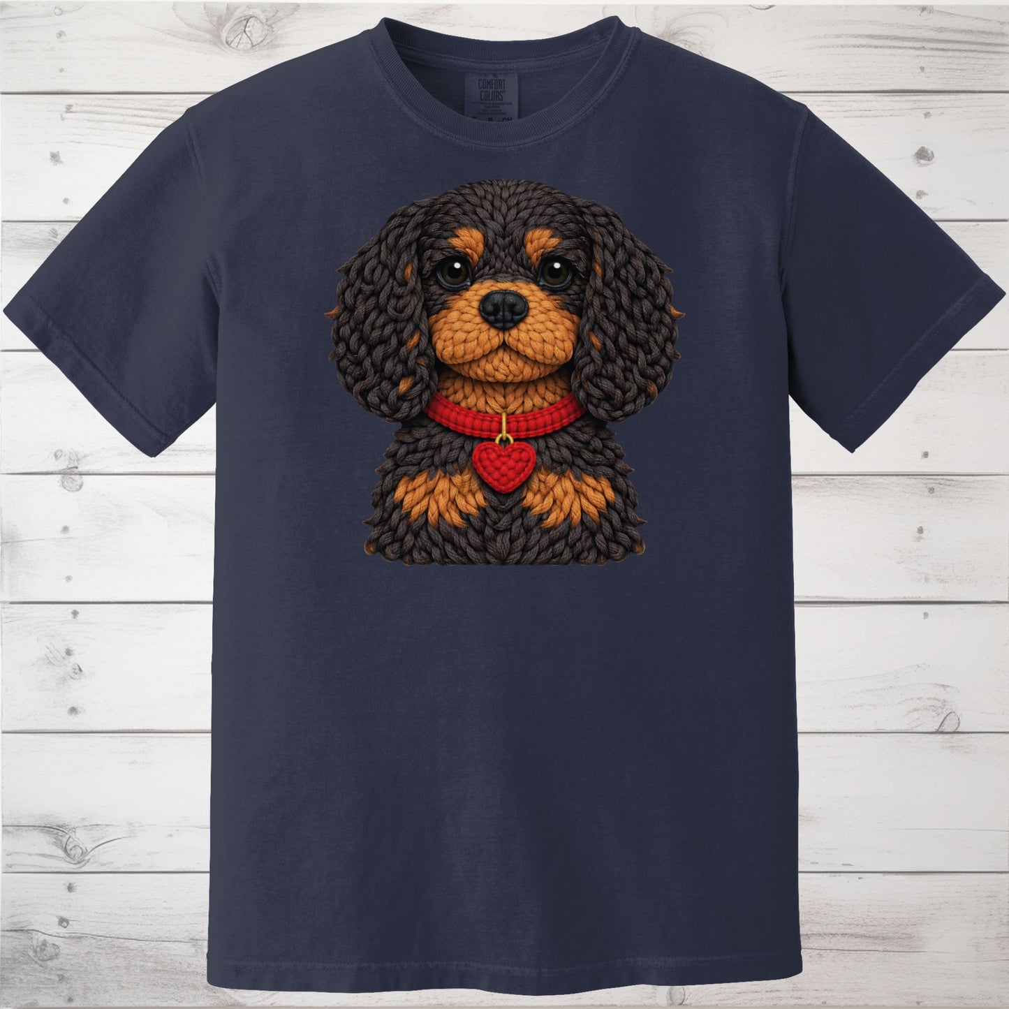 Black & Tan Cavalier King Charles Spaniel Yarn Look Shirt