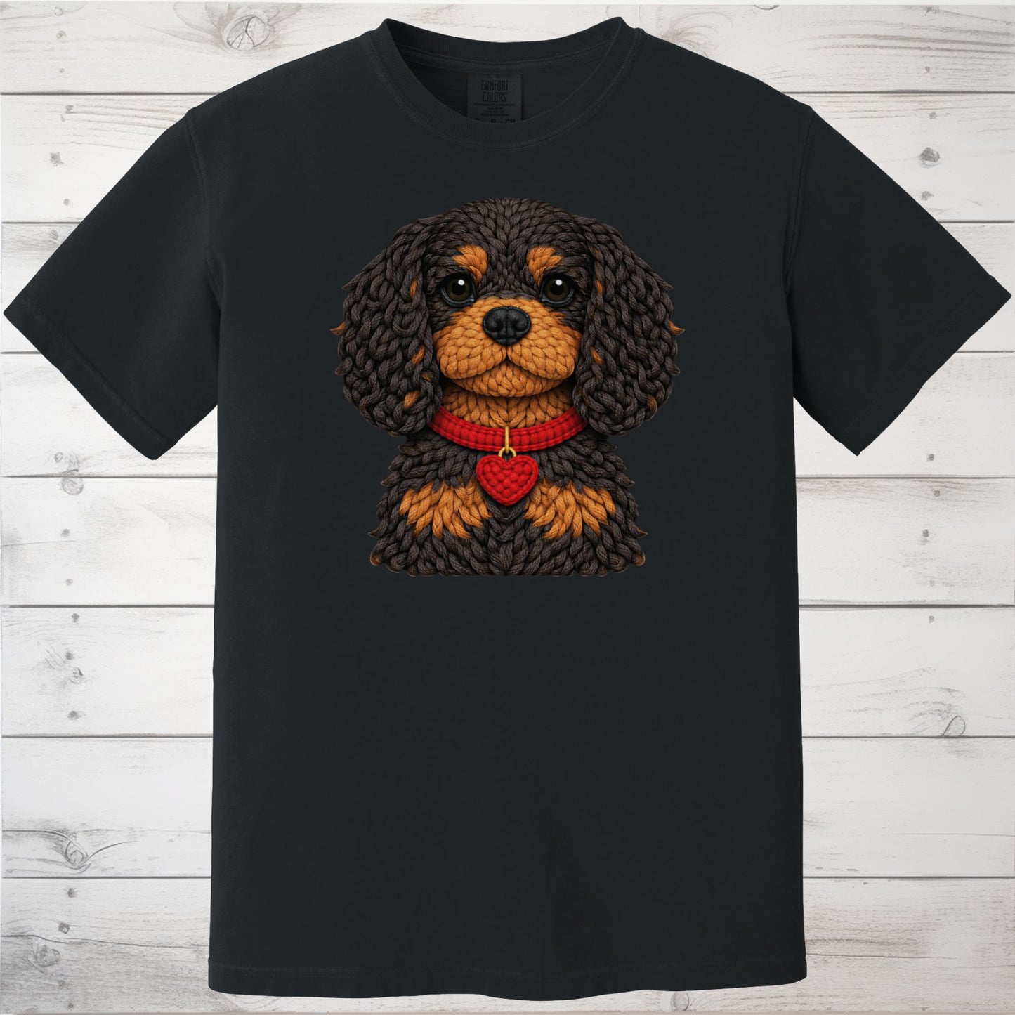 Black & Tan Cavalier King Charles Spaniel Yarn Look Shirt