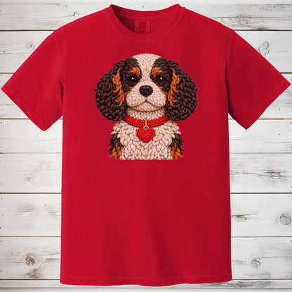 Tri-Color Cavalier King Charles Spaniel Yarn Look Shirt