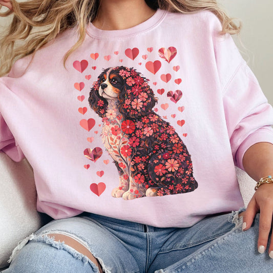 Tri-Color Cavalier King Charles Spaniel Lover Sweatshirt