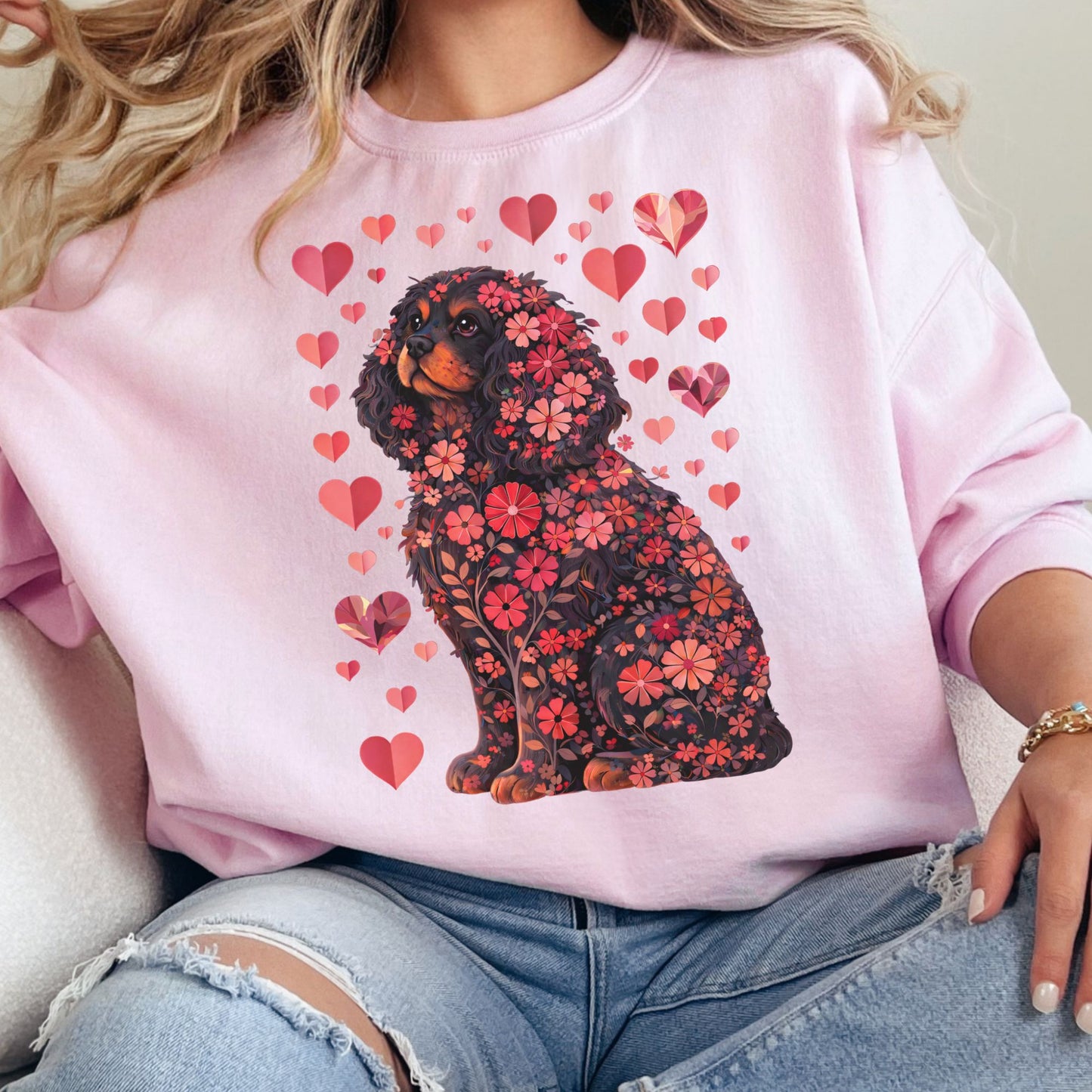 Black and Tan Cavalier King Charles Spaniel Lover Sweatshirt