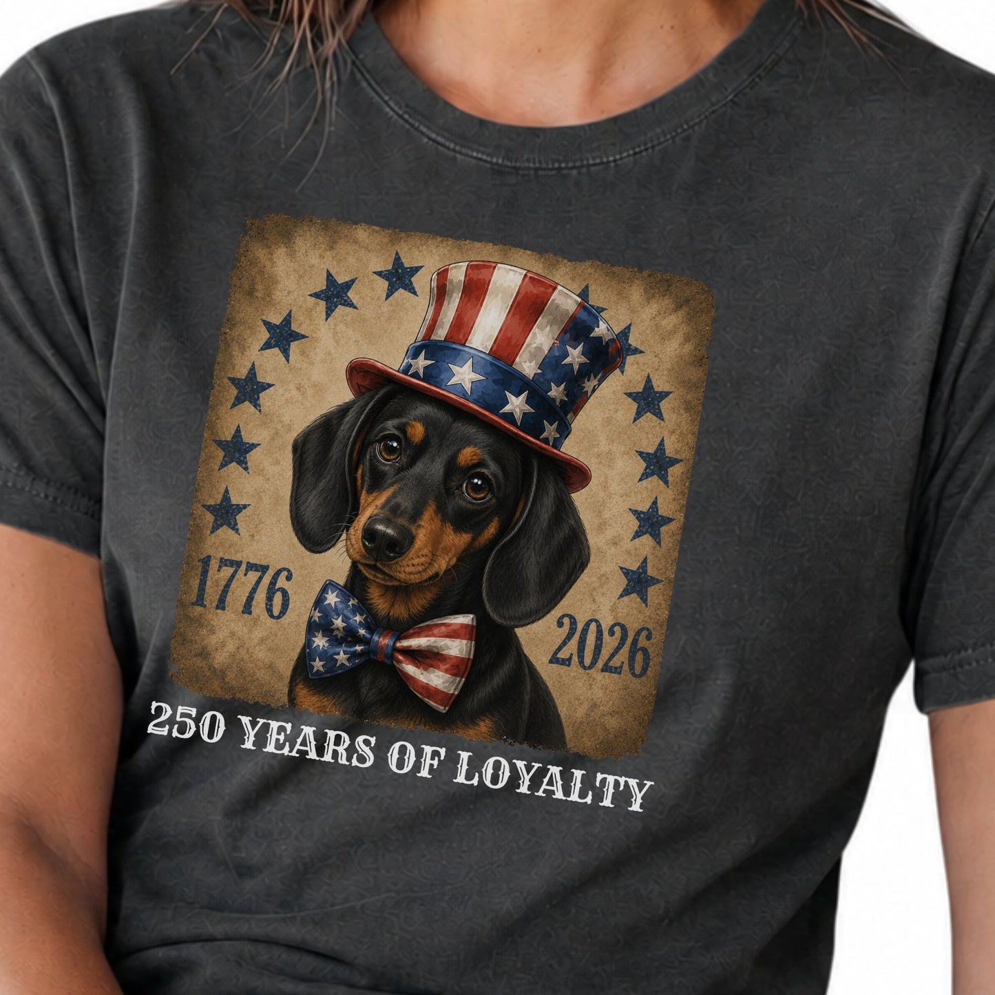 Black & Tan Dachshund 250 Years of Loyalty Shirt