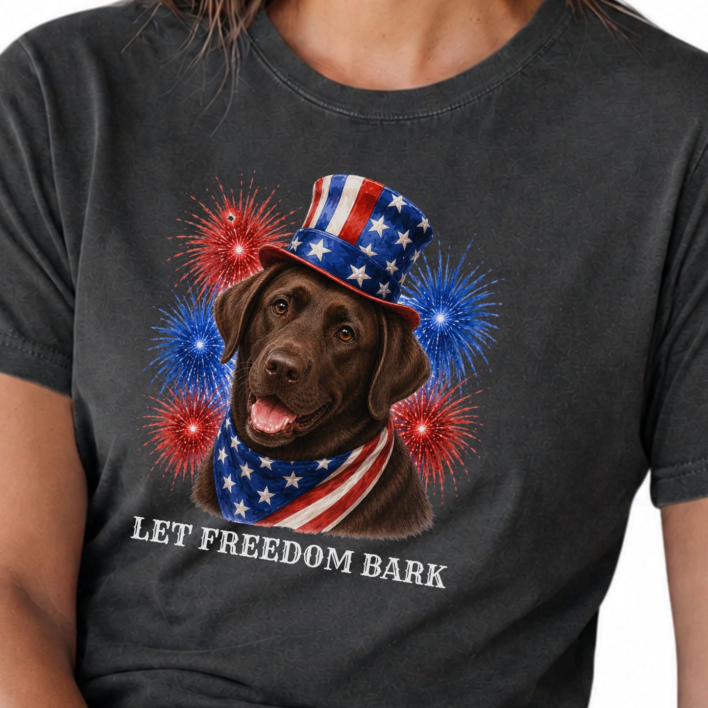 Chocolate Lab Patriotic Shirt