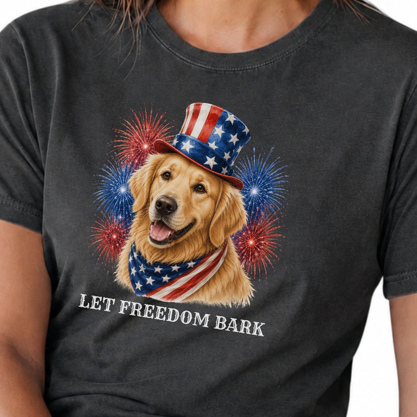 Golden Retriever Patriotic Shirt