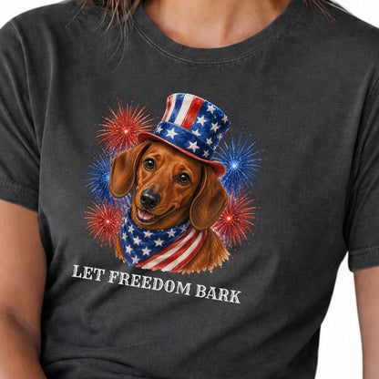 Red Dachshund Patriotic Shirt