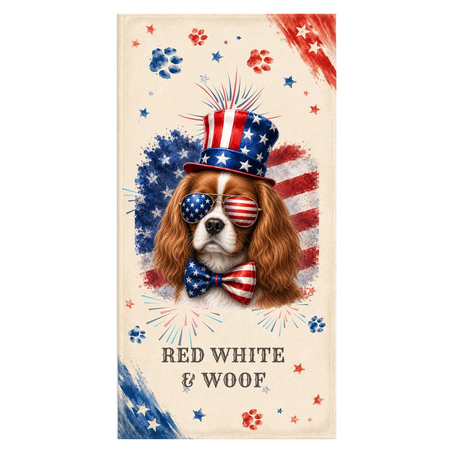 Blenheim Cavalier Patriotic Beach Towel