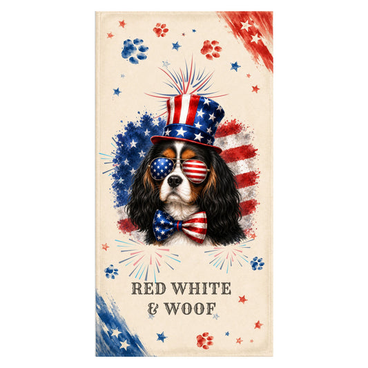 Tricolor Cavalier Patriotic Beach Towel
