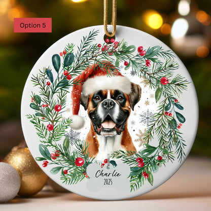 Personalized Boxer Christmas Ornament