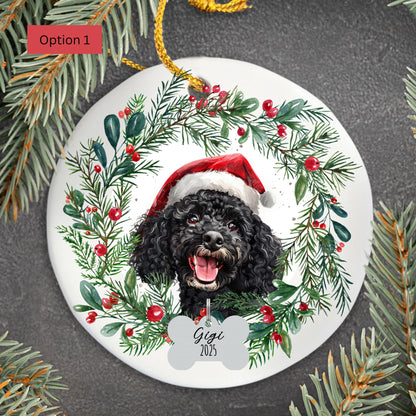 Personalized Poodle Christmas Ornament