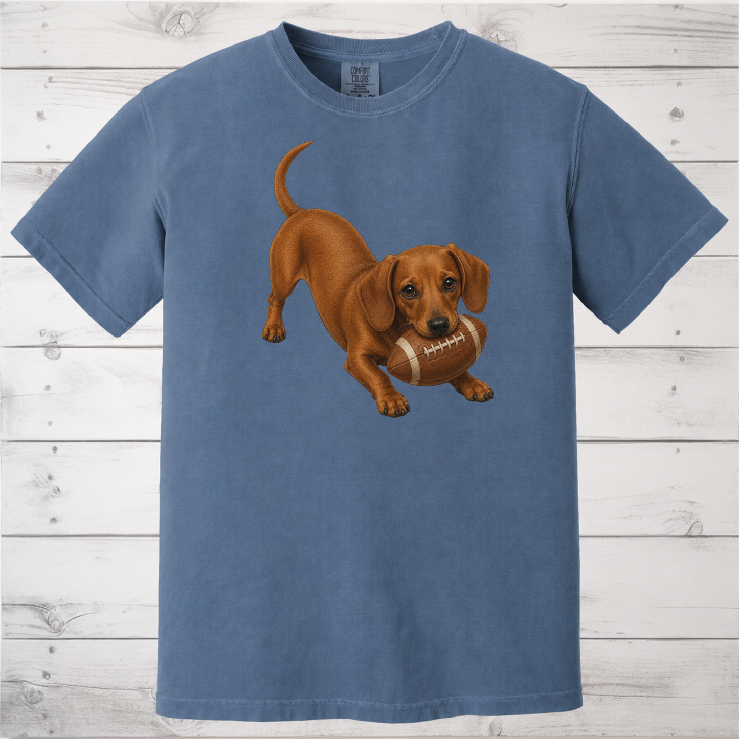 Red Dachshund Football Shirt