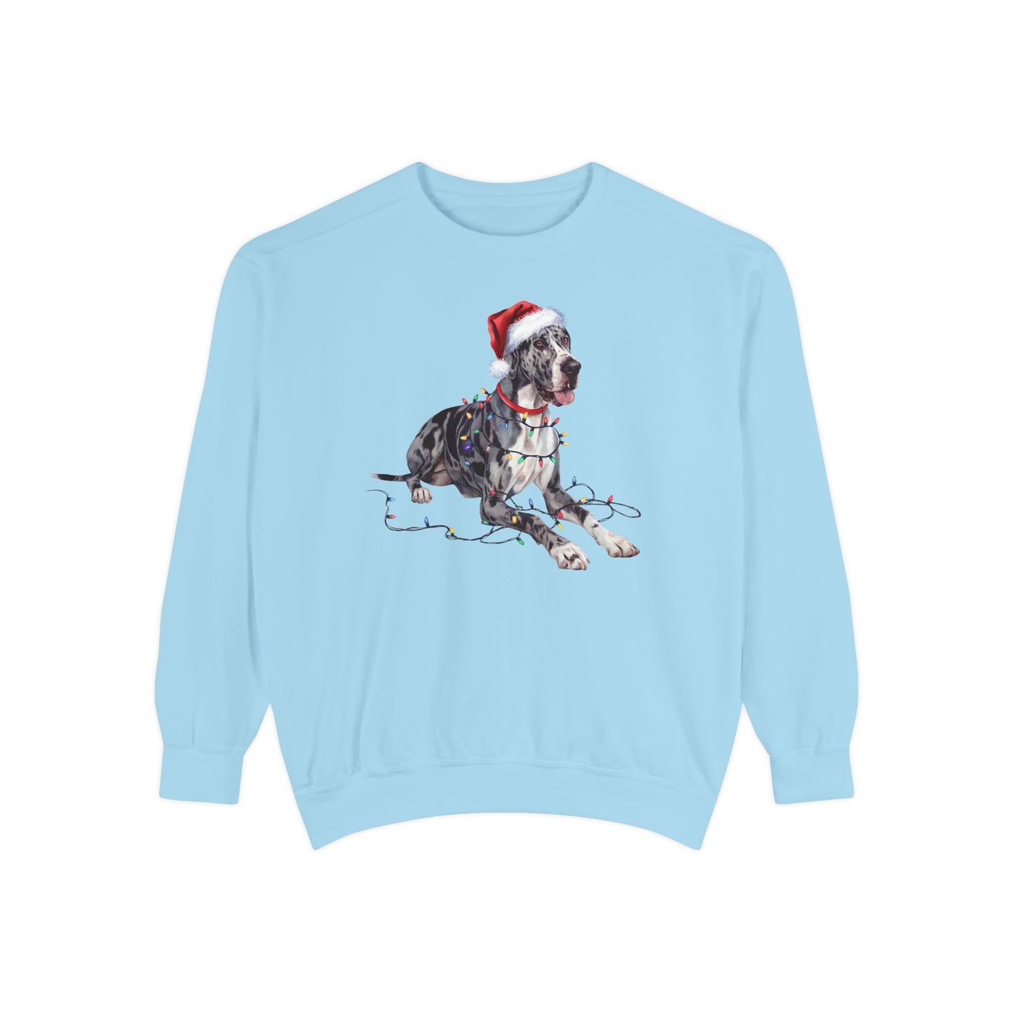 Christmas Great Dane Sweatshirt, Christmas Lights Dog Sweatshirt, Christmas Dog, Great Dane Mom Sweatshirt, Gift for Dog Lover, Great Dane