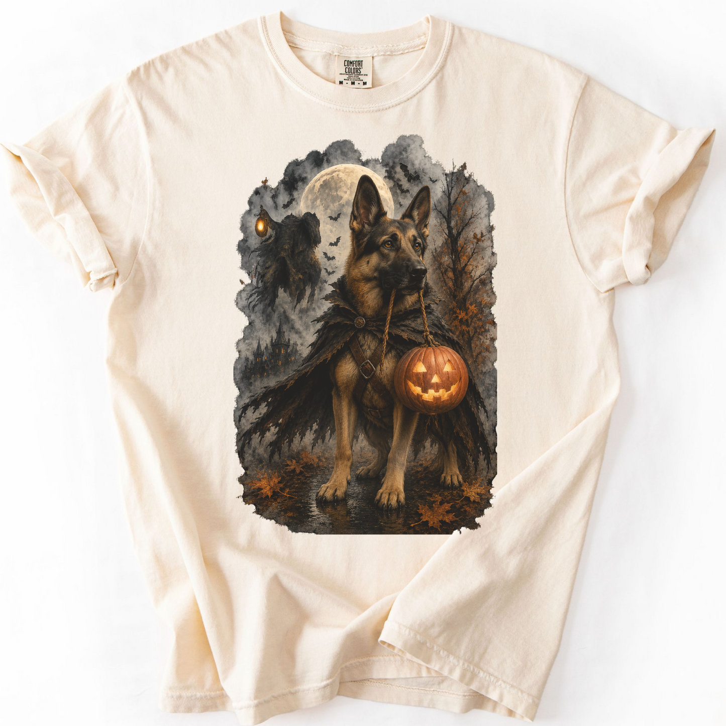 German Shepherd Headless Horseman Inspired Halloween Comfort Colors Shirt