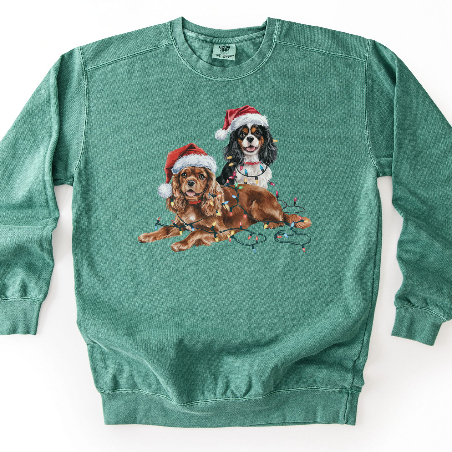 Cavalier King Charles Spaniels Christmas Lights Sweatshirt