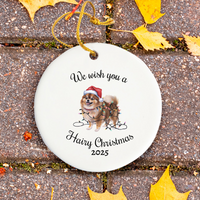 Load image into Gallery viewer, Christmas Pomeranian Ornament, Christmas Lights Dog Keepsake
