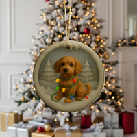 Load image into Gallery viewer, Personalized Labradoodle Christmas 3D Clay-Style Dog Keepsake