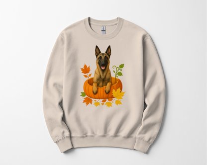 Belgian Malinois in Pumpkin Fall Shirt