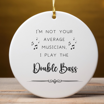 Funny Double Bass Ornament Musician Christmas Gift Orchestra Bass Player Decor
