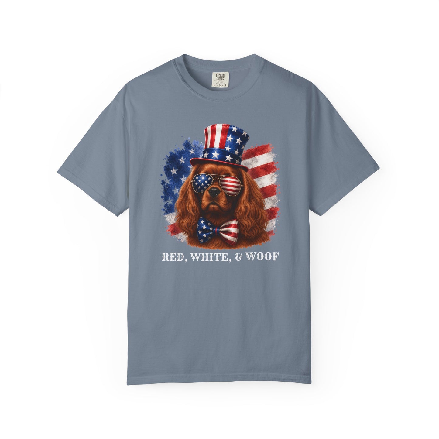 Patriotic Ruby Cavalier Red White & Woof Shirt