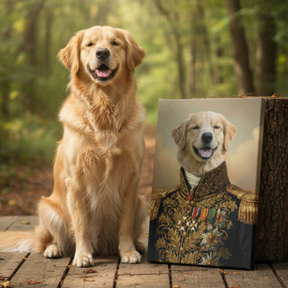 Custom Royal Dog Portrait, Personalized Renaissance Pet Painting-The General