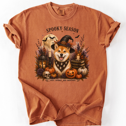 Red Shiba Inu Spooky Season Dog Mom Halloween Shirt