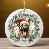 Load image into Gallery viewer, Personalized Belgian Malinois Christmas Ornament
