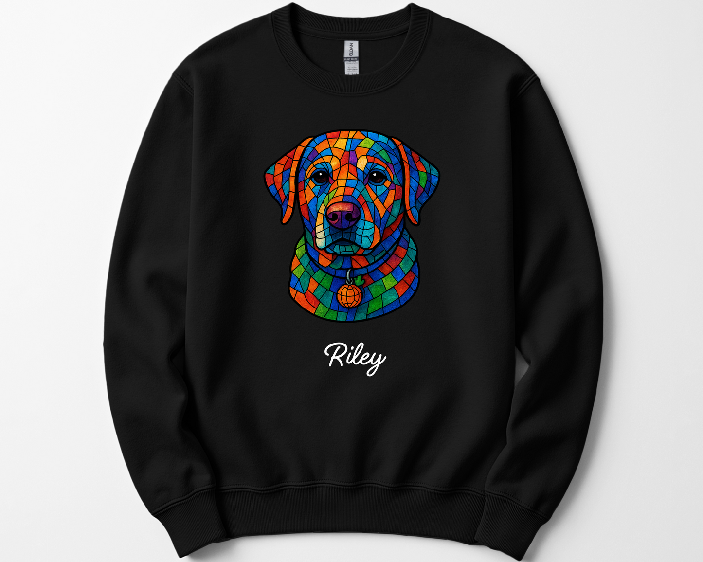 Personalized Geometric Tile Dog Head Shirt