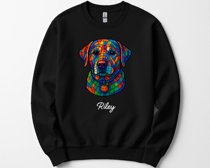 Personalized Geometric Tile Dog Head Shirt