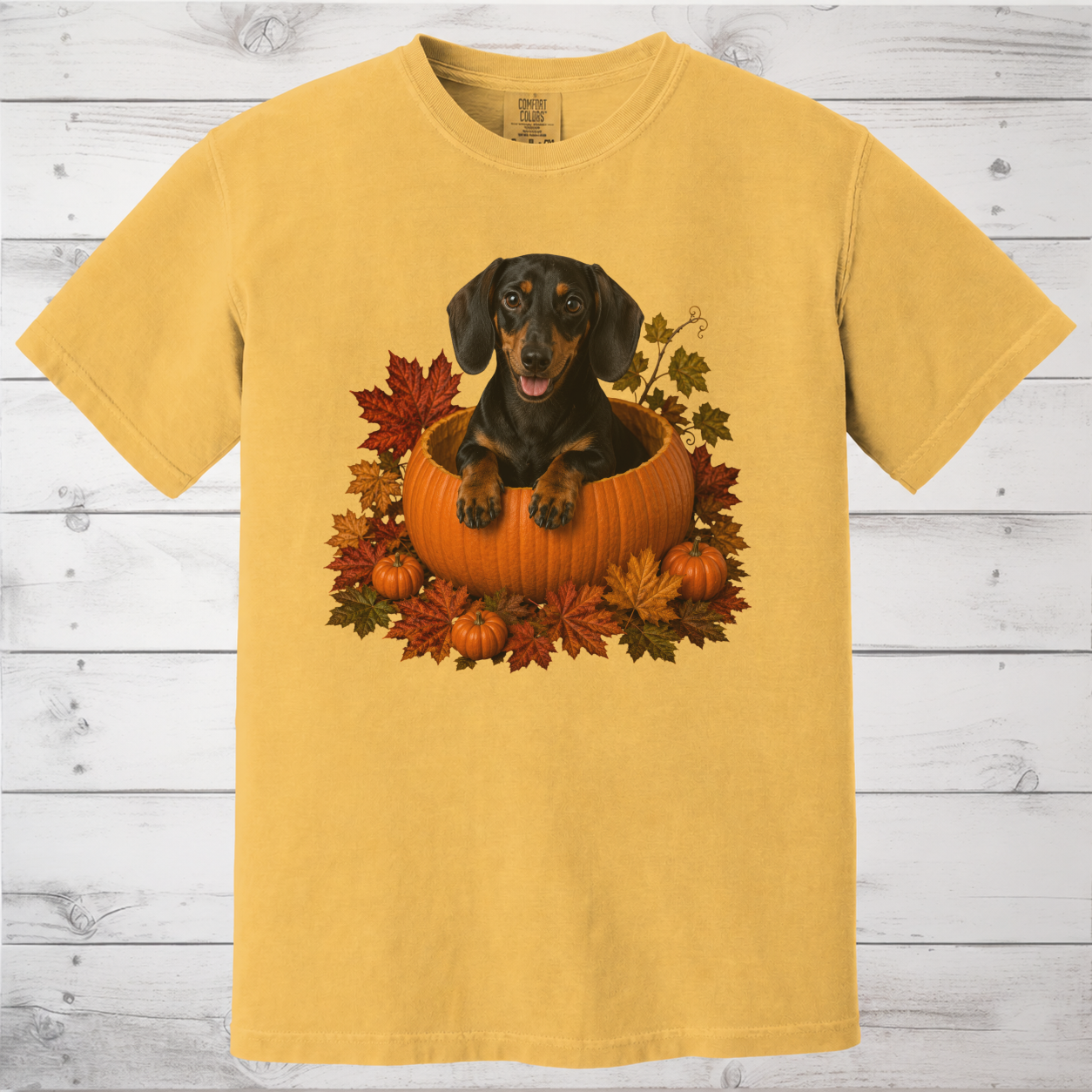 Black and Tan Dachshund Pumpkin Shirt
