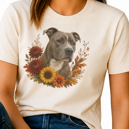 Pitbull Autumn Floral Shirt