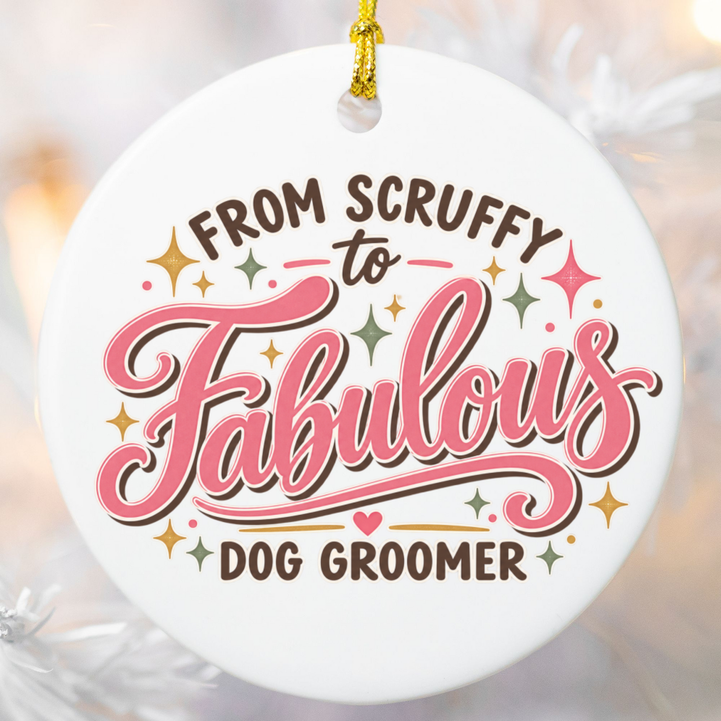 Fabulous Dog Groomer Ornament