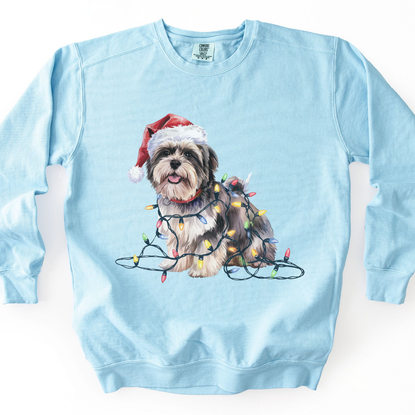 Lhasa Apso Christmas Lights Sweatshirt