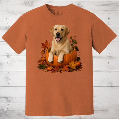 Yellow Lab Pumpkin Shirt