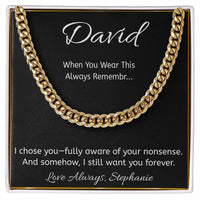 Load image into Gallery viewer, Funny Personalized Message Card Necklace – “I Chose You” Gift
