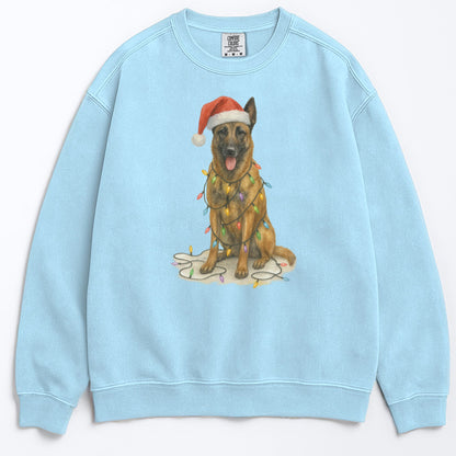 Christmas Belgian Malinois Sweatshirt, Holiday Dog Lover Gift, Festive Pet Apparel, Cozy Winter Sweater for Dog Lovers, Cute Dog Design