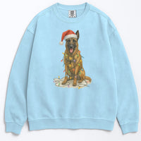 Load image into Gallery viewer, Christmas Belgian Malinois Sweatshirt, Holiday Dog Lover Gift, Festive Pet Apparel, Cozy Winter Sweater for Dog Lovers, Cute Dog Design
