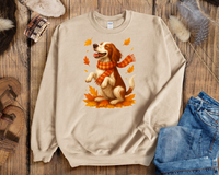 Load image into Gallery viewer, Springer Spaniel Fall Sweatshirt, Cozy Autumn Dog Sweatshirt, Dog Lover Fall Apparel, Cute Dog Autumn Outfit, Fall Dog Shirt
