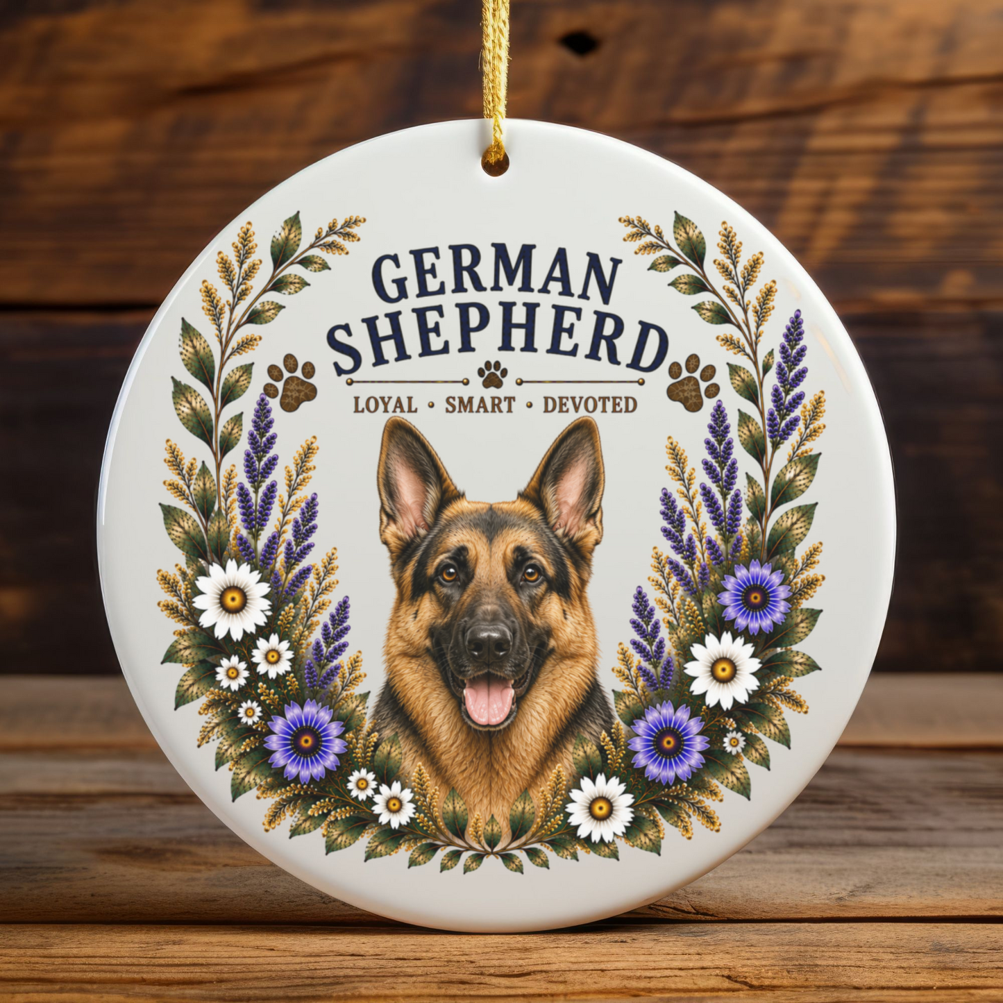 German Shepherd Ornament, German Shepherd Lover Gift, GSD Mom Gift, Dog Breed Keepsake