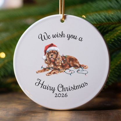 Ruby Cavalier King Charles Spaniel Ornament, Funny Dog Lover Gift, Pet Holiday